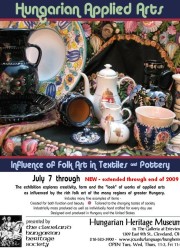 Hungarian Applied Arts: Influence of Folk Art in Textiles & Pottery Poster Applied Arts 7-09-sm-rev