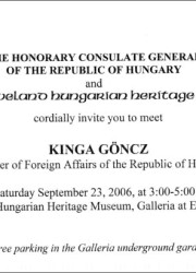 Kinga Göncz, Minister of Foreign Affairs of the Republic of Hungary at CHM meghivo-GonczK